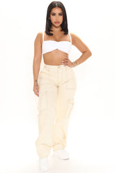 Give Me A Break Cargo Carpenter Jeans - Off White Ins Street